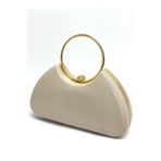 BEEGİ CONCEPT Kadın Kırışık Cilt Ten Abiye Clutch Zincir Askılı El ve Omuz Düğün Nişan Gece Çantası