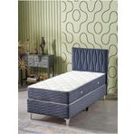 Beehanem Almula 90X190 Tek Kişilik (Baza+Başlık+Yatak) 3 Lü Set (İndigo)