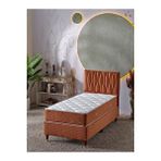 Beehanem Almula 90X190 Tek Kişilik (Baza+Başlık+Yatak) 3 Lü Set (Kiremit)