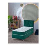 Beehanem Almula 90X190 Tek Kişilik (Baza+Başlık+Yatak) 3 Lü Set (Yeşil)