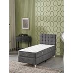 Beehanem Bengü 3Lü Set Tek Kişilik (Baza+Başlık+Yatak) 100X200 - 100 x 200 cm - Antrasit