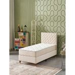 Beehanem Bengü 90X190 Tek Kişilik (Baza Başlık) 2 Li Set (Babyface Gri)