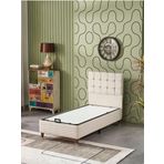 Beehanem Bengü 90X190 Tek Kişilik (Baza Başlık) 2 Li Set (Babyface Krem)