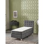 Beehanem Bengü 90x190 Tek Kişilik Baza Başlik Yatak 3 Lü Set Antrasit 90 X 190