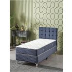 Beehanem Bengü 90X190 Tek Kişilik (Baza Başlık Yatak) 3 Lü Set (İndigo)