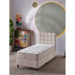 Beehanem Bengü 90x190 Tek Kişilik Baza+başlık+yatak 3 Lü Set Jeryykrem Krem Jeryy01 90 X 190