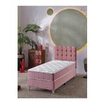 Beehanem Bengü 90X190 Tek Kişilik (Baza+Başlık+Yatak) 3 Lü Set (Pembe)