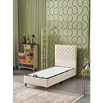 Beehanem Simge 90X190 Tek Kişilik (Baza+Başlık) 2 Li Set (Babyface Krem)