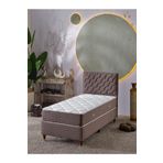 Beehanem Simge 90X190 Tek Kişilik (Baza+Başlık+Yatak) 3 Lü Set (Kahve)