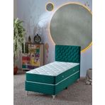 Beehanem Simge 90X190 Tek Kişilik (Baza+Başlık+Yatak) 3Lü Set(Yeşil)