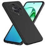 BEEJTUNY Honor X9B/Magic 6 Lite / Magic6 Lite için silikon kılıf, koruyucu kılıf [çizilmez, parmak izi tutmaz, çarpma önleyici], yumuşak cep telefonu kılıfı ve ince tampon kapak. Siyah