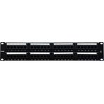 Beek 48 Port Cat6 UTP Patch Panel, 8P8C, Altın Kontak, LSA, 2U, zırhsız/unshielded, kablo tutuculu&l