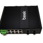 Beek BN-ISW-3084PX 8 Port Gigabit 4 Port 10G SFP+ 240W L2 Yönetilebilir PoE Endüstriyel Switch