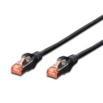 Beek Cat 6 Sftp/pımf (pairs In Metal Foil) Patch Kablosu, 2 Metre, Lszh, Awg 26, Siyah Renk