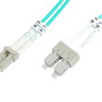 Beek Lc-sc Fiber Optik Patch Kablo, Multimode Om 3 50/125 Duplex, 3.0mm, Lszh, 15 Metre