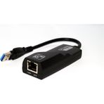 Beek USB 3.0 Gigabit Ethernet Adaptörü, 1 x 10/100/1000 RJ45 Dişi Yuva, Usb-A Erkek Konnektör (Bilgisayar Bağlantısı Için), Kablo Uzunluğu 20 Cm, Siyah Renkbeek USB 3.0 Gigabit