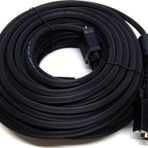 Beek VGA Monitör Kablosu, DSUB 15 erkek <-> DSUB 15 erkek, 20 metre, 3Coax/7C, AWG28, 2x ferri