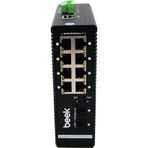 Beek Yönetilebilir L2+ Endüstriyel PoE Switch 8 x 10/100/1000T IEEE802.3af/at PoE+ port (Port başına 30.8 watt) (PoE Gü