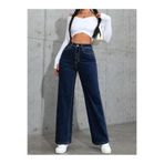 beeke Jeanline Kadın Jeans Salaş Rahat Yüksek Bel Bol Paça Likralı Wide Leg Jean Palazzo Kot Pantolon