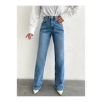 beeke Jeannine Kadın Jeans 90's Wide Leg Likralı Rahat Yüksek Bel Salaş Bol Paça Jean Palazzo Kot Pantolon