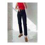 BEES JEANS Julia Kadın Koyu Mavi Mom Boy Fit Straight Jean