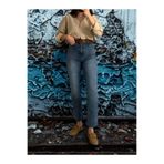 BEES JEANS Julia Kadın Mavi İndigo Ultra Yüksek Bel Straight Jean