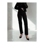 BEES JEANS Julia Siyah Kesik Paça Mom Fit Strait Jean