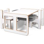 Bees Store 2 Kişilik Çekmeceli Oyun, Aktivite, Etkinlik Masası, Beyaz-Gri, 18MM Mdf - 88 x 63 x 43 cm - Beyaz - Gri