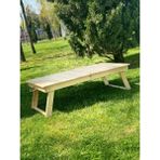 Bees Store Kamp Balkon ve Yemek Masası Özel Tasarım Masa, 2 Kademe Ayaklı, KATLANABILIR,55X110 cm Ham