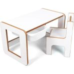 Bees Store Tek Kişilik Çocuk Oyun, Aktivite ve Etkinlik Masası, Beyaz-Beyaz, 18MM 1.sınıf Mdf - 73 x 44 x 44 cm