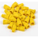 BeeSpeed RJ45 Jack Kılıfı Sarı 100 Adet | Cat5 Cat6 Konnektör Koruma Papuçu – Ethernet Ağ
