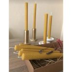 Beeswax Bal Ve Mum Balmumu Mum 3 Adet Şamdan 22CMX1.5CM