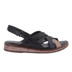Beety 69-1002 Siyah Multi Hakiki Deri Kadın Günlük Sandalet