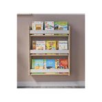 BEEVOLİ Çocuk Odası Duvar Kitaplığı, 3 Katlı, Beyaz Renkli, MDF, Dekoratif Duvara Monte Kitaplık