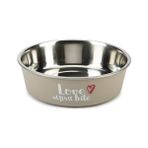 Beeztees 17 cm 750 ml Gri Paslanmaz Çelik Köpek Mama Su Kabı