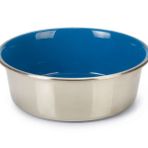 Beeztees 20 cm 1.9 lt İçi Mavi Paslanmaz Çelik Köpek Mama Su Kabı