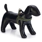 Beeztees DBL 15 mm 36 cm Velur Yeşil XXS Köpek Göğüs Tasması