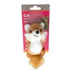 Beeztees Eastland 551194 Peluş Hışırtı Kedi Oyuncağı, Tilki Şekilli, 95x5 Cm