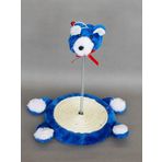 Beeztees Eastland 555025 Yaylı Peluş Ayıcık Şekilli Kedi Oyuncağı, 26 Cm, Mavi