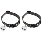 Beeztees Kedi Boyun Tasması, Zilli, Koyu Gri, 20-30cm (2 paketi)