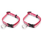 Beeztees Kedi Boyun Tasması, Zilli, Pembe, 20-30cm (2 paketi)