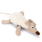 Beeztees Kedi Oyuncağı, Fare, Peluş, Beyaz, 17X13x4cm