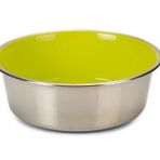 Beeztees Köpek Mama Su Kabı, Paslanmaz Çelik, İçi Sarı, 20Cm, 1,9L