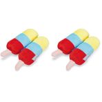 Beeztees Köpek Oyuncağı, Dondurma, Peluş, Renkli, 2 Adet, 18x12x4,5cm (2 paketi)