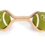 Beeztees Köpek Oyuncağı, İpli İki Tenis Topu, Kauçuk, Gri/Kahverengi, 21Cm, Top 6,3Cm