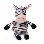 Beeztees Köpek Oyuncağı, Sesli, Zebra, Peluş, Siyah/Beyaz, 25X12x9,5Cm
