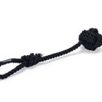 Beeztees Pamuk İplerden Siyah 40x7x7 cm 120 gr Diş İpinden Tutamaçlı Top Köpek Oyuncağı