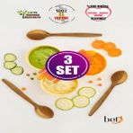 Bef Craft 13 cm Küçük Doğal Zeytin Ağacı Küçük Mama Kaşığı Tatlı Kaşığı Şeker Kaşığı Bebek Mama Kaşığı - Ahşap