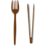 Bef Craft Tahta Kaşık Servis Çatalı Ahşap Maşa 2'li Set Zeytin Ağacı Mutfak Gereçleri Yemek Takımı Servis Seti