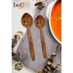 Bef Craft Tahta Kaşık Yemek Kaşığı Ahşap Kaşık 2'li Set Zeytin Ağacı Mutfak Gereçleri Yemek Takımı